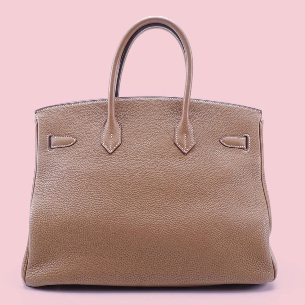 Hermes Birkin 35 Gold Togo Brown Leather Bag - Picture 3 of 11